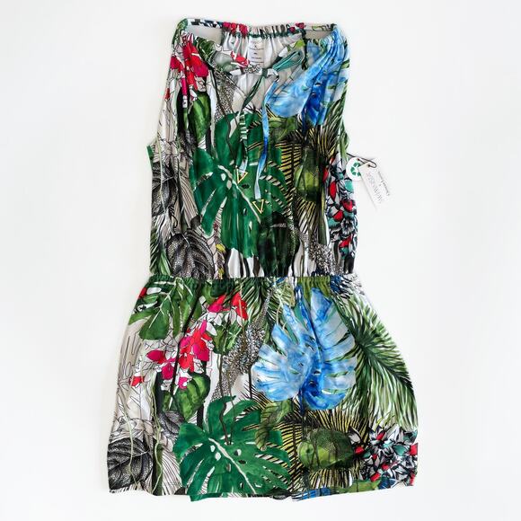 NWT Swiminista Christian Lacroix Carefree Tropical Jardin Swim Coverup Dress - Picture 4 of 13